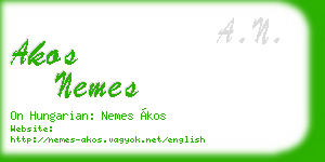 akos nemes business card