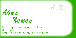 akos nemes business card